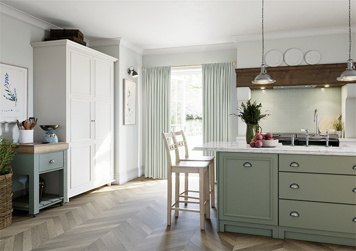 Lace Stripes, Emerald - Made to Measure Curtains - Image 7